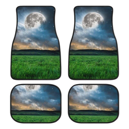 Anime Moon-Inspired Car Floor Mat Set – Full Set for Front and Rear (Universal Fit) - Wnkrs