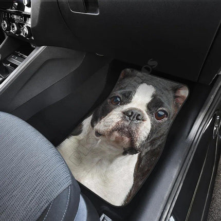 Funny Boston Terrier 3D Car Floor Mats - Wnkrs