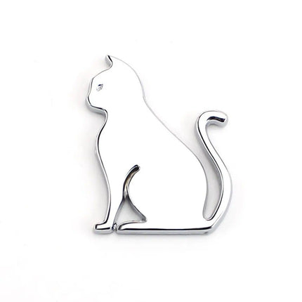 3D Metal Cat Car Sticker - Wnkrs