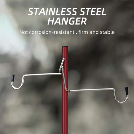 Adjustable Camping Lantern Stand with Detachable Hangers