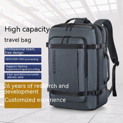 Mochila para portátil de gran capacidad, horizontal, multicapa, para viaje