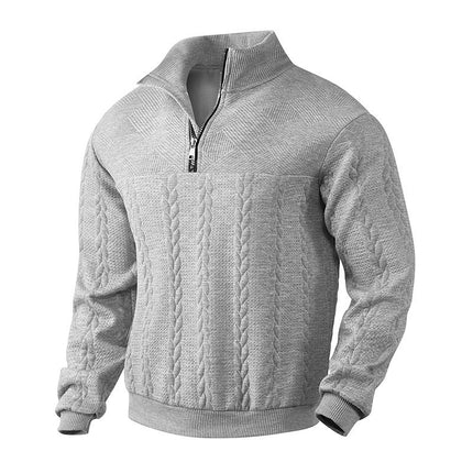 Pull jacquard à manches longues automne-hiver pour homme
