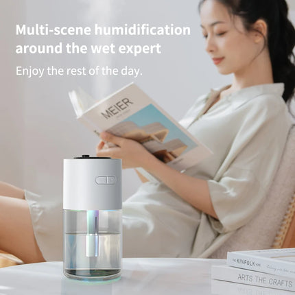 Humidificateur d'air USB portable avec lumières de projection colorées