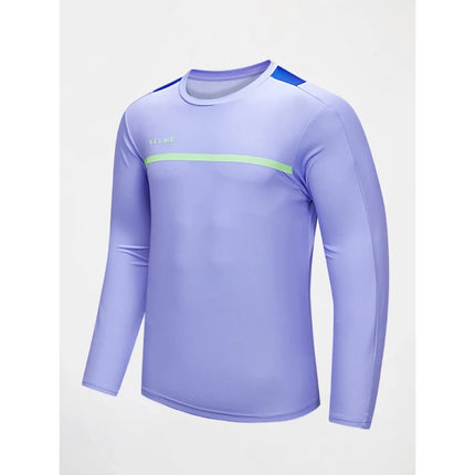 Camiseta de entrenamiento de fútbol de manga larga para hombre: camiseta deportiva transpirable para correr