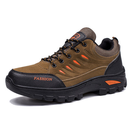 Men's Hiking Work Shoes Casual Breathable Lace-up Sneakers Outdoor Running Sports Shoes - Wnkrs