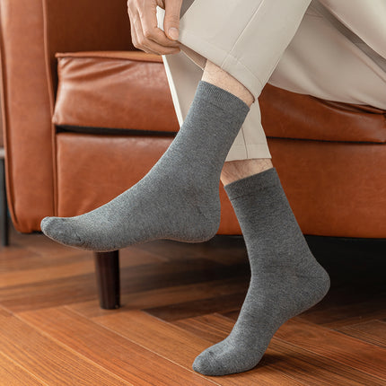 10 pares de calcetines de negocios de algodón suave y transpirable para hombre