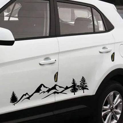 Reflective Mountain & Tree Landscape Car Decal - Wnkrs