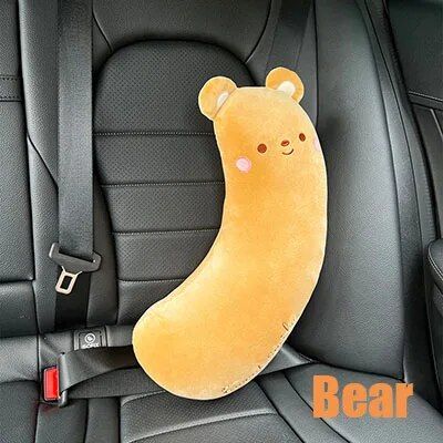 Plush Cartoon Animal Car Seat Belt Covers for Kids: Universal Shoulder Padding Protector - Wnkrs