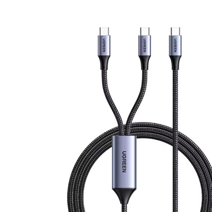 Cable USB C a USB C 2 en 1 de 100 W