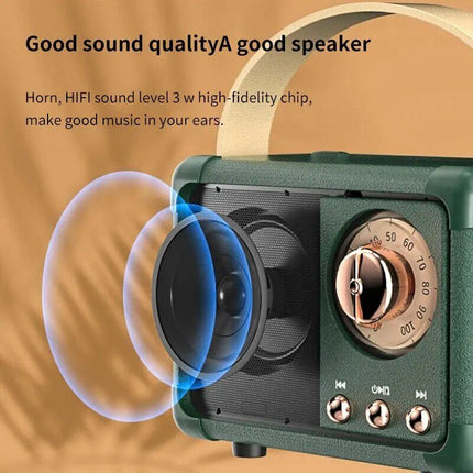 Portable Waterproof Bluetooth Speaker with Bass Subwoofer, Wireless Outdoor Sound for Car, Music Box Compatible with iOS/Android - Wnkrs