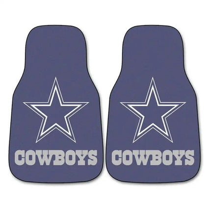 2-pc Carpeted Car Mats with Team Spirit Design - Wnkrs