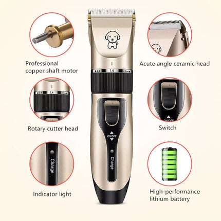 Cortadora de pelo profesional para mascotas recargable por USB