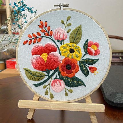 Kit de broderie florale DIY