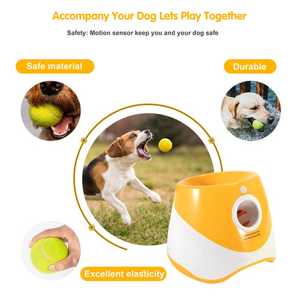 Compact Automatic Dog Tennis Ball Launcher: Interactive Pet Play & Exercise Toy