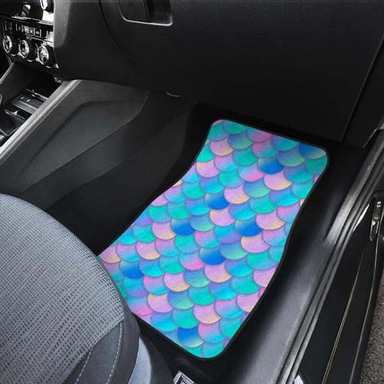 Mermaid Scales Pink Teal Car Floor Mats - Wnkrs