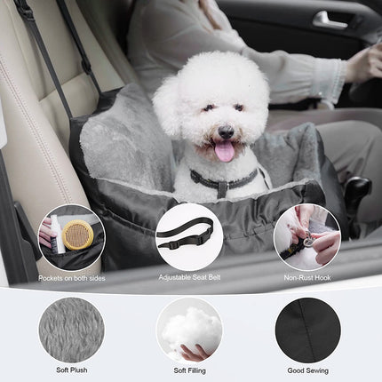 Asiento de coche suave para perros pequeños