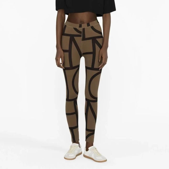 Legging slim taille haute à épissure rétro pour femme