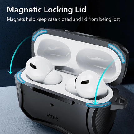 AirPods Pro 2 Case with HaloLock: Armor Tough Protective Case with Keychain - Wnkrs