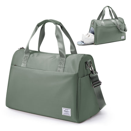 Bolsa de viaje para hombre con compartimento para zapatos: bolsa de gimnasio impermeable para llevar en el equipaje de mano