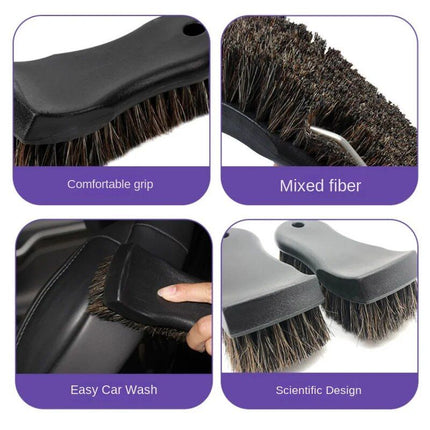 Horsehair Leather & Textile Cleaning Brush for Car and Furniture - Wnkrs