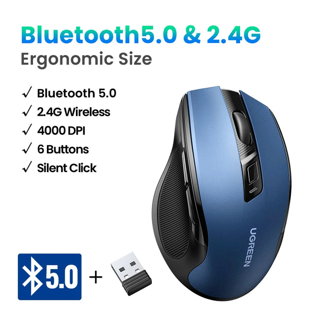 Wireless Bluetooth Mouse with Dual Mode