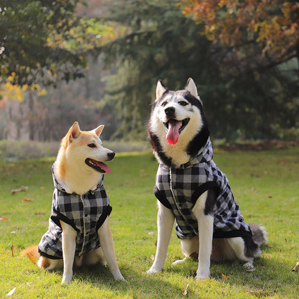 Abrigo de invierno para perros grandes con capucha desmontable