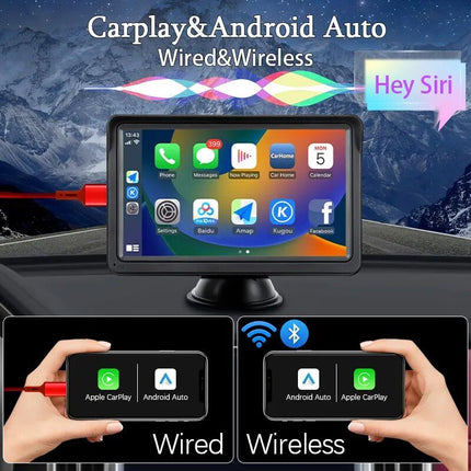 7-inch Touch Screen Car Multimedia Video Player with CarPlay & Android Auto - Wnkrs