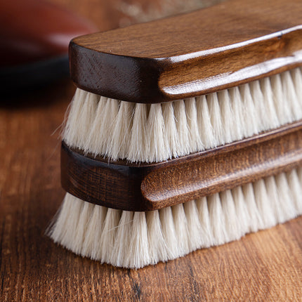 Cepillo de lana de madera ecológico para zapatos para una limpieza suave