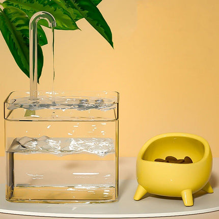 USB-Powered Transparent Pet Water Fountain with Auto Filter - Wnkrs