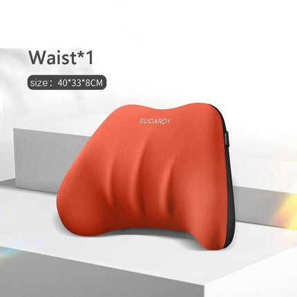 Memory Foam Car Seat Lumbar and Headrest Support Pillow - Wnkrs