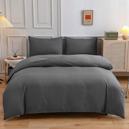 Pure Color Double-sided Four-piece Bedding Set - Wnkrs