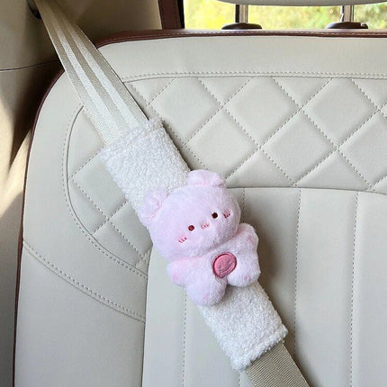 Plush Doll Rabbit Bear Car Seat Belt Shoulder Cover - Wnkrs