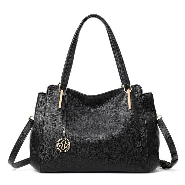 Sac fourre-tout grande capacité en cuir véritable pour femme