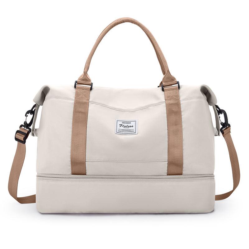 Nylon Weekender Bag with Separate Shoe Compartment