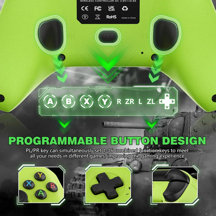 Manette de jeu sans fil 2,4 GHz pour Xbox Series X/S, PC avec six axes et fonction Turbo