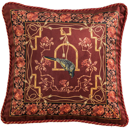 European-American Flower And Bird Christmas Pillowcase Bedside New Year Cushion - Wnkrs