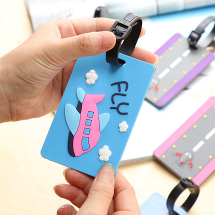 Cute PVC Plane Letters Luggage Tags