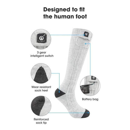 Rechargeable Heated Thermal Socks - Wnkrs