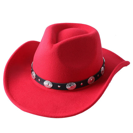 Chapeau Fedora Cowboy Unisexe Épais - Accessoire Élégant Pour L'Automne Et L'Hiver