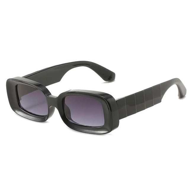 Lunettes de soleil rétro élégantes en plastique transparent