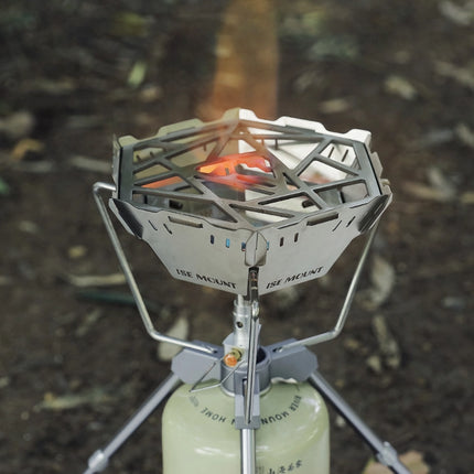 Soporte para estufa de camping portátil resistente al viento con protección contra el viento