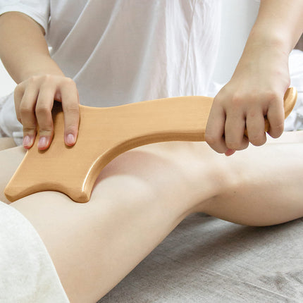 Gua Sha de madera anticelulítico para drenaje linfático y alivio del dolor muscular