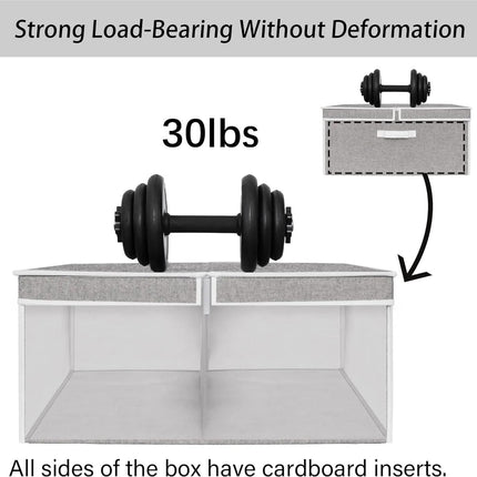 55L Large Storage Bin with Double-Open Lid & Divider - Wnkrs