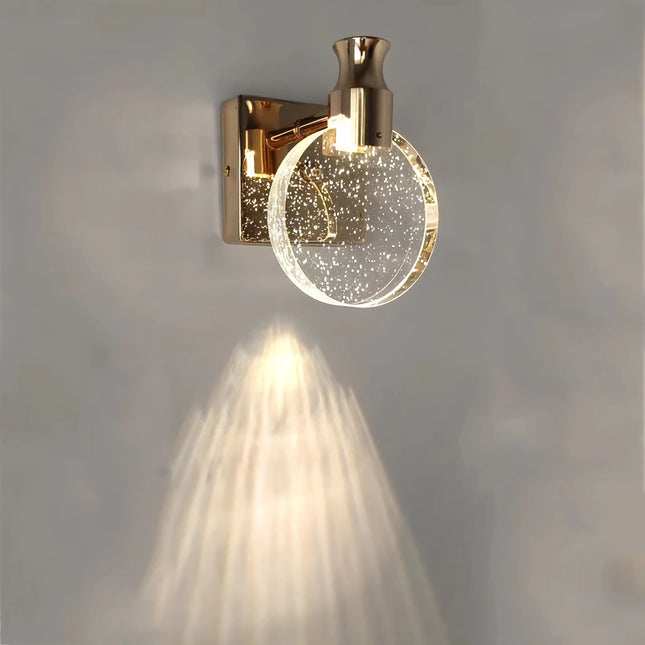 Lámpara de pared LED de cristal de lujo para pasillo