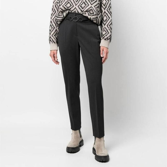 Chic High Waist Cashmere Pencil Pants with Pockets