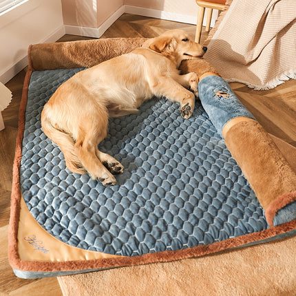 Sofá cama de lujo para mascotas con almohada