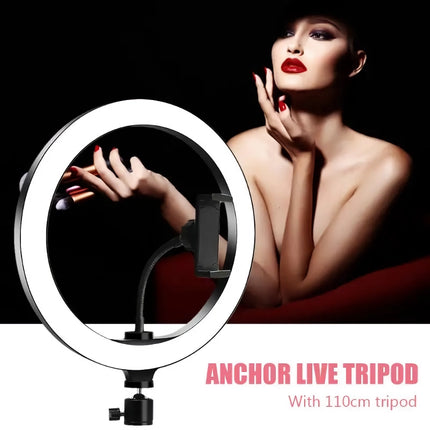 Dimmable LED Ring Light with Tripod Stand