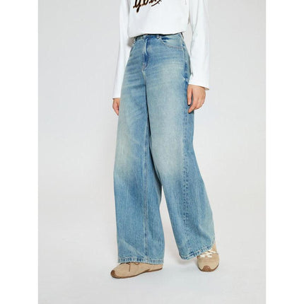 Women's Two-tone High Waist Wide Leg Jeans