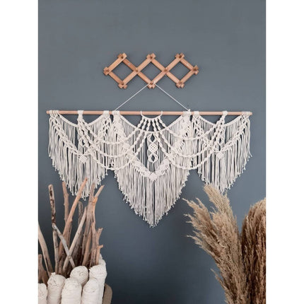 Tapiz colgante de pared de macramé bohemio grande para decoración del hogar