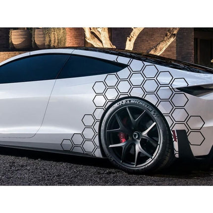 Universal Honeycomb Car Graphics Vinyl Decal Set - Wnkrs